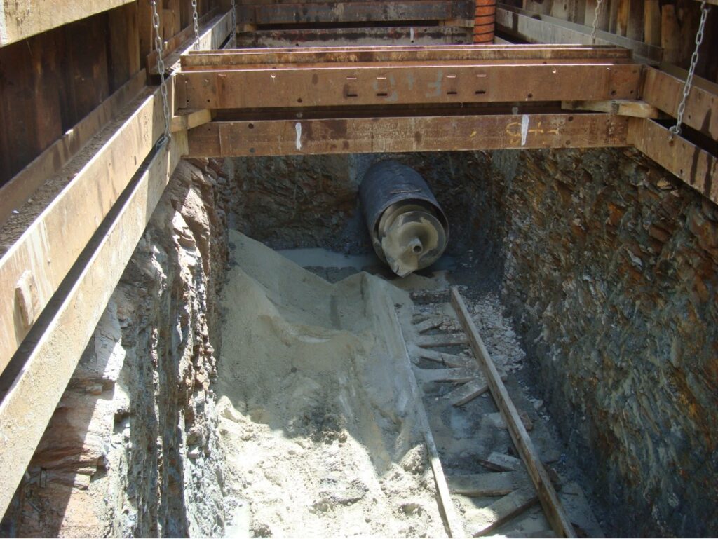 Pipeline in trench